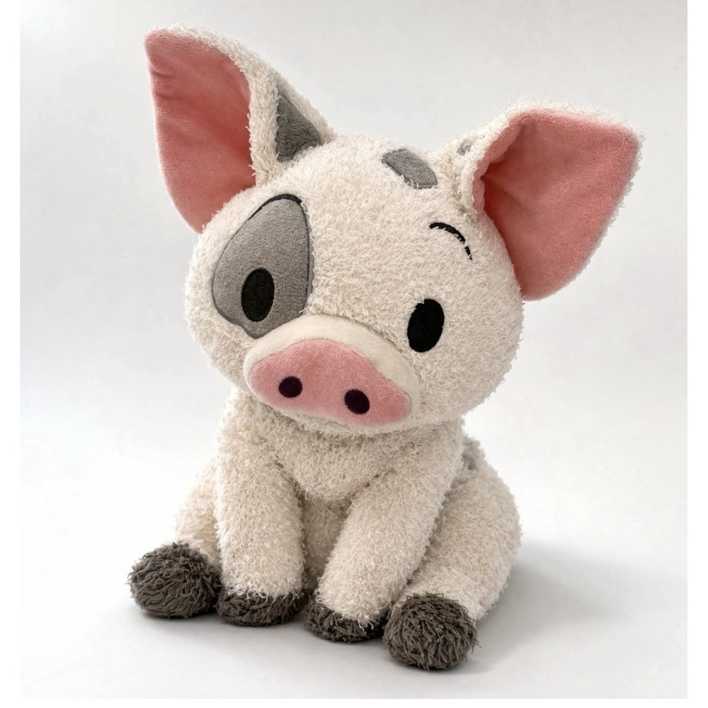 Disney Moana Pua Plush Pig 14 Disney Store Pink Gray Stuffed Animal Toy